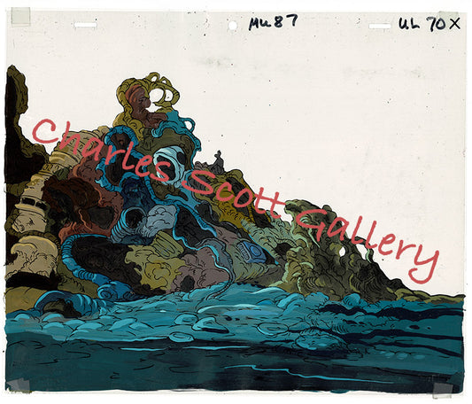 HE-MAN and the Masters of the Universe MOTU Production Animation Background Overlay from Filmation 1980s n46