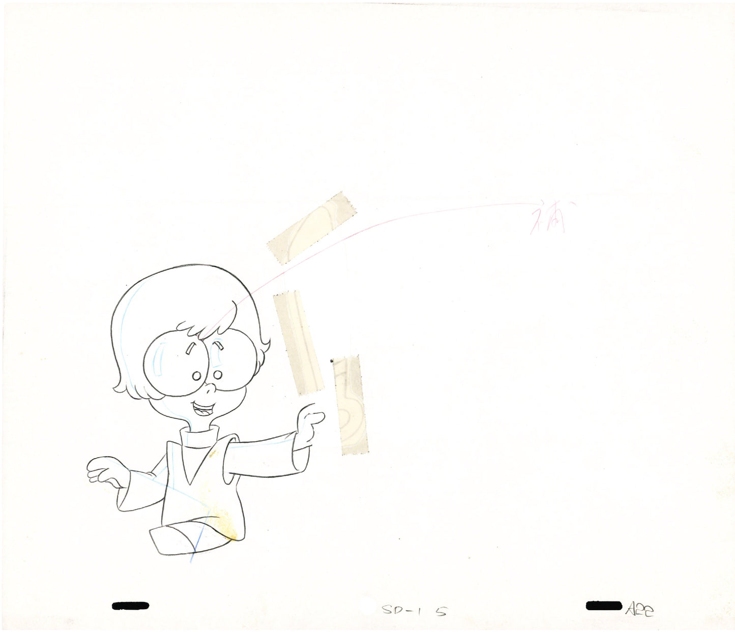 A Pup Named Scooby Doo Velma Hanna Barbera 1988-91 Production Animation Cel Drawing v11