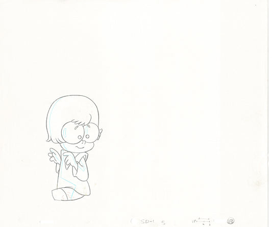 A Pup Named Scooby Doo Velma Hanna Barbera 1988-91 Production Animation Cel Drawing v1