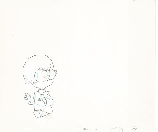 A Pup Named Scooby Doo Velma Hanna Barbera 1988-91 Production Animation Cel Drawing v5