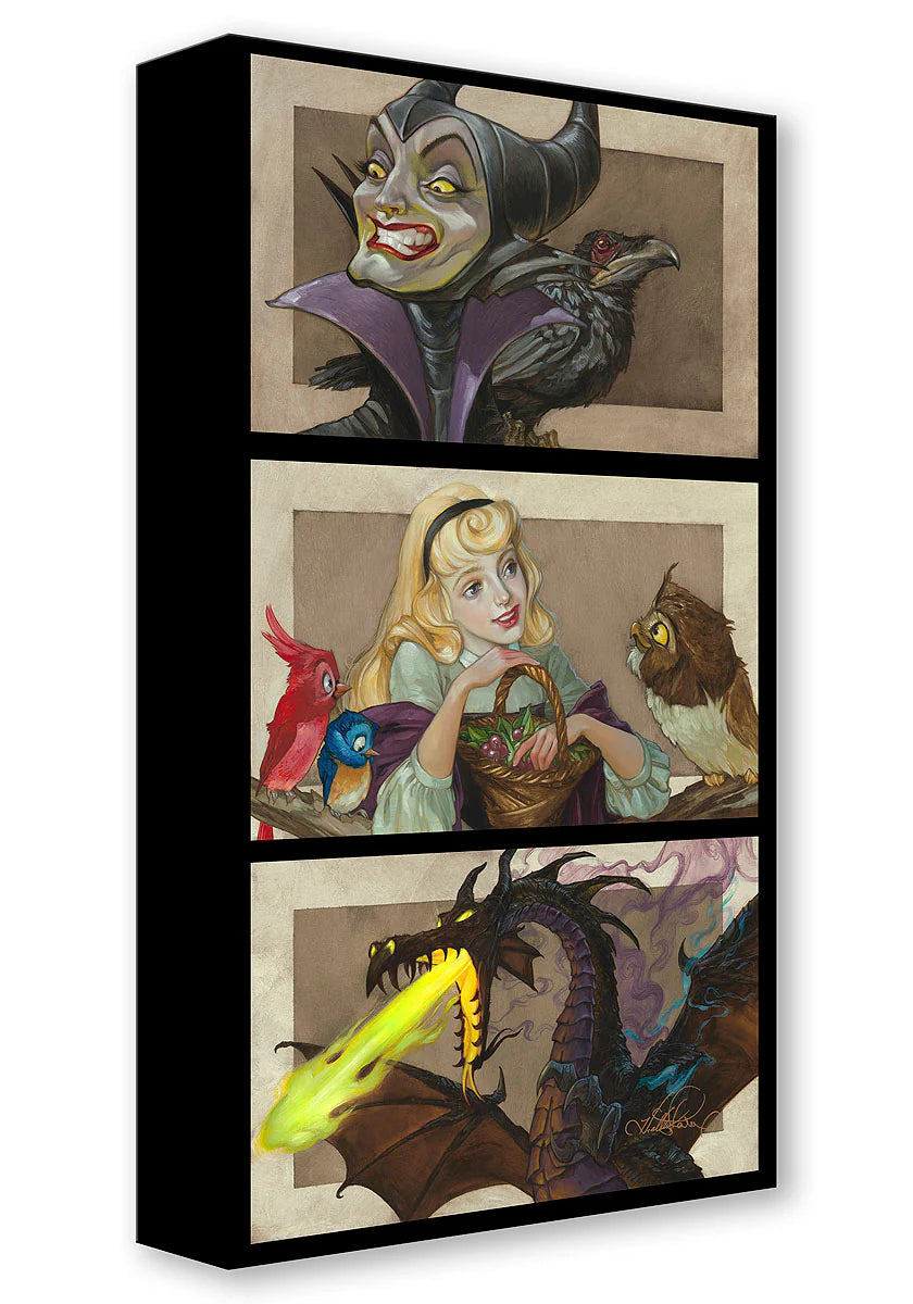 Sleeping Beauty Aurora and Maleficent Walt Disney Fine Art Heather Edwards Limited Edition Treasures on Canvas Print TOC "Versus Vol 1"