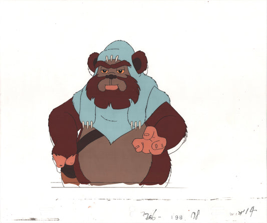 Star Wars: Ewoks Original Production Animation Cel and Drawing (drawing is stuck) from Lucasfilm C-W14