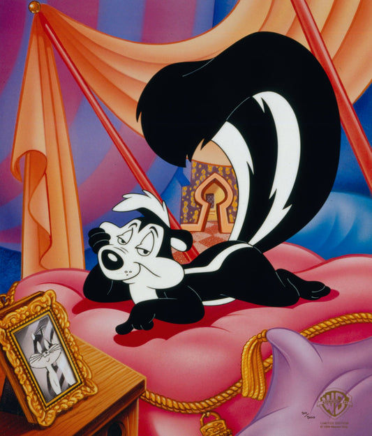 Classic Pepe Le Pew Looney Tunes Warner Brothers Limited Edition Animation Cel of 500
