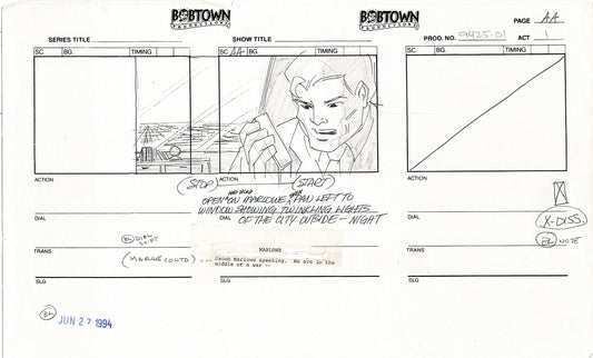 Jim Lee Wildc.a.t.s. Wildcats Production Animation Storyboard Nelvana 1994-5 D1-002