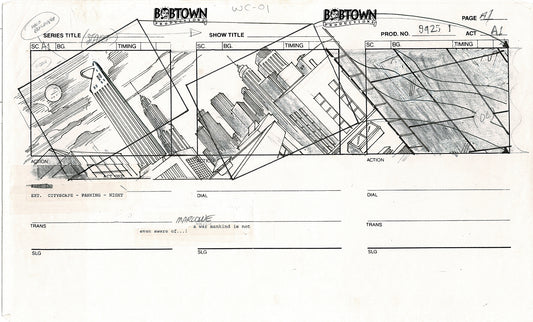 Jim Lee Wildc.a.t.s. Wildcats Production Animation Storyboard Nelvana 1994-5 D1-003