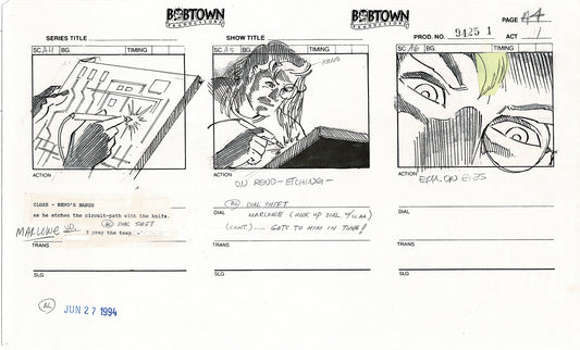 Jim Lee Wildc.a.t.s. Wildcats Production Animation Storyboard Nelvana 1994-5 D1-006