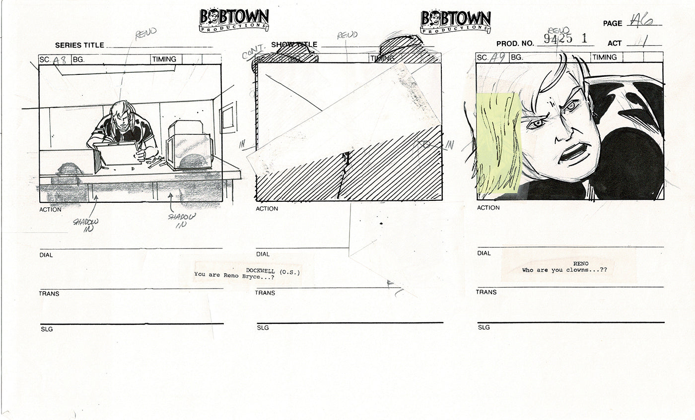 Jim Lee Wildc.a.t.s. Wildcats Production Animation Storyboard Nelvana 1994-5 D1-008