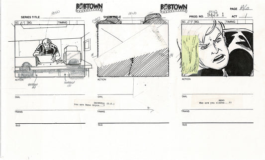 Jim Lee Wildc.a.t.s. Wildcats Production Animation Storyboard Nelvana 1994-5 D1-008
