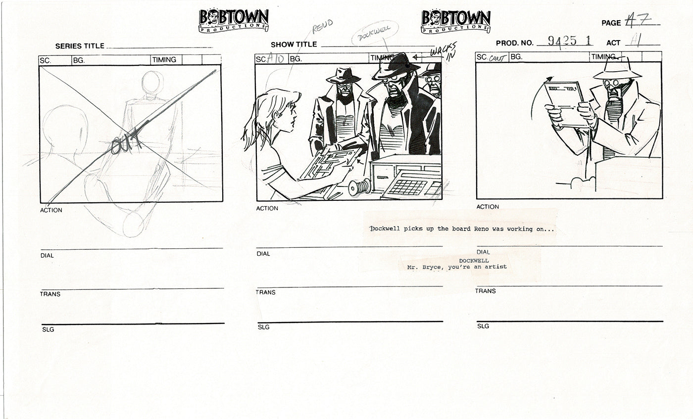Jim Lee Wildc.a.t.s. Wildcats Production Animation Storyboard Nelvana 1994-5 D1-009