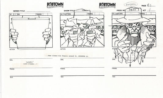 Jim Lee Wildc.a.t.s. Wildcats Production Animation Storyboard Nelvana 1994-5 D1-010