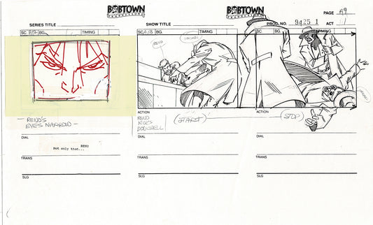 Jim Lee Wildc.a.t.s. Wildcats Production Animation Storyboard Nelvana 1994-5 D1-011