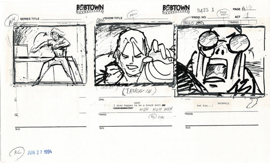 Jim Lee Wildc.a.t.s. Wildcats Production Animation Storyboard Nelvana 1994-5 D1-012