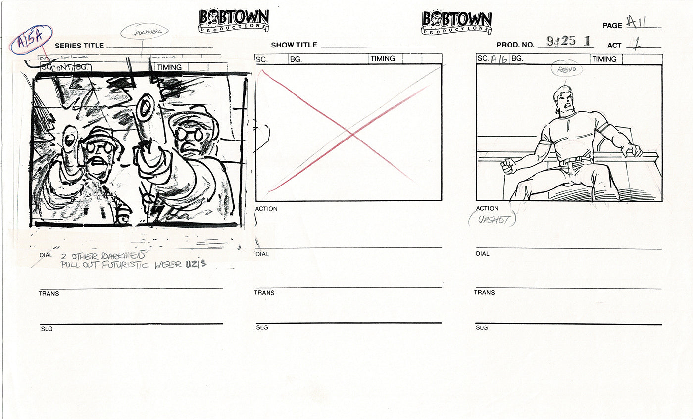 Jim Lee Wildc.a.t.s. Wildcats Production Animation Storyboard Nelvana 1994-5 D1-013