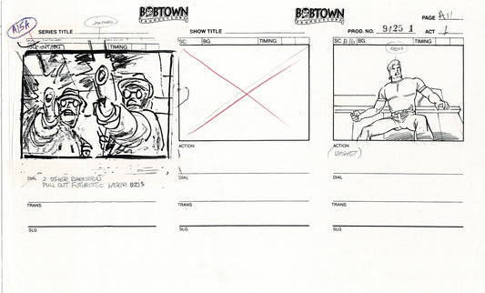 Jim Lee Wildc.a.t.s. Wildcats Production Animation Storyboard Nelvana 1994-5 D1-013