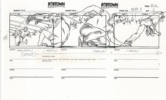 Jim Lee Wildc.a.t.s. Wildcats Production Animation Storyboard Nelvana 1994-5 D1-015