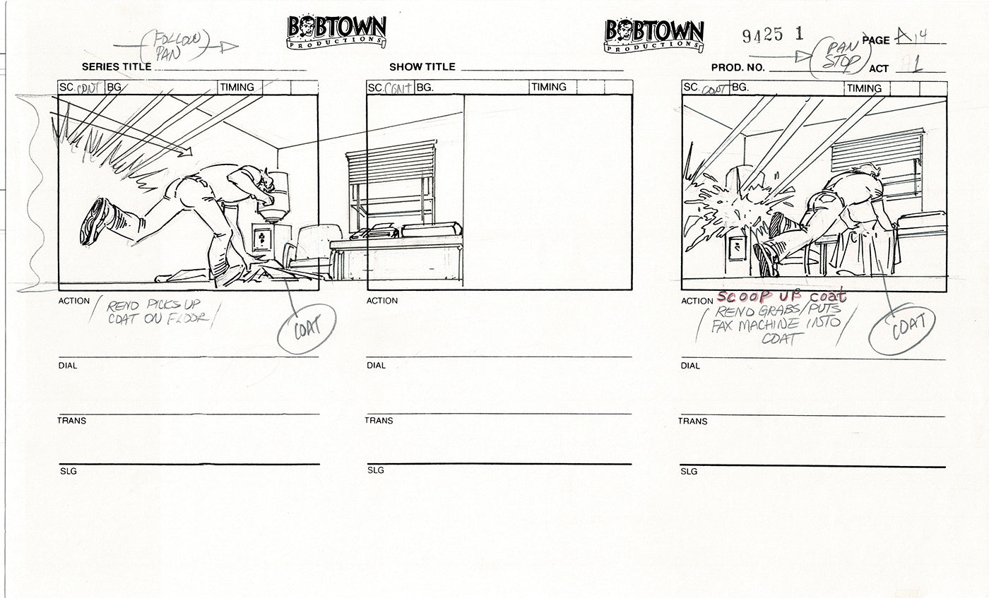 Jim Lee Wildc.a.t.s. Wildcats Production Animation Storyboard Nelvana 1994-5 D1-016