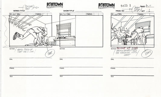 Jim Lee Wildc.a.t.s. Wildcats Production Animation Storyboard Nelvana 1994-5 D1-016