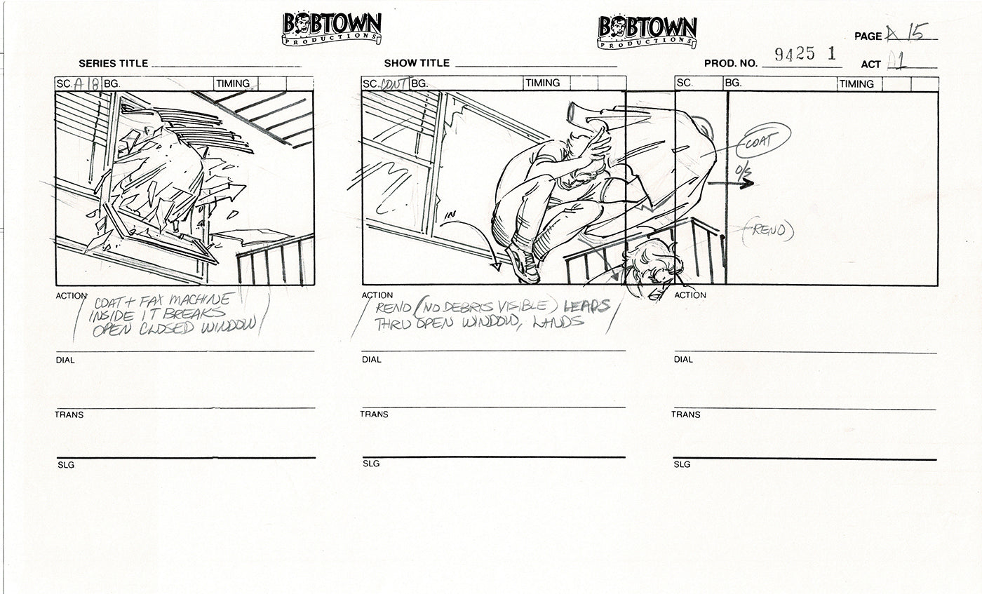 Jim Lee Wildc.a.t.s. Wildcats Production Animation Storyboard Nelvana 1994-5 D1-017