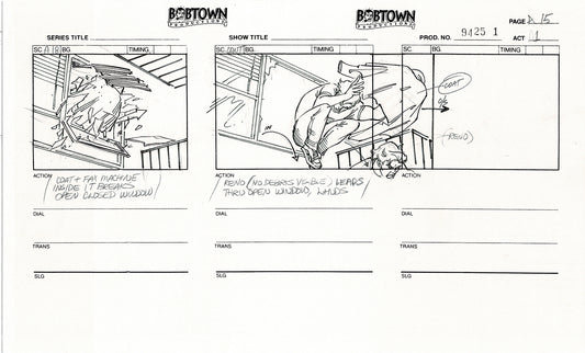 Jim Lee Wildc.a.t.s. Wildcats Production Animation Storyboard Nelvana 1994-5 D1-017