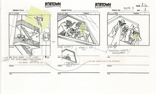 Jim Lee Wildc.a.t.s. Wildcats Production Animation Storyboard Nelvana 1994-5 D1-018