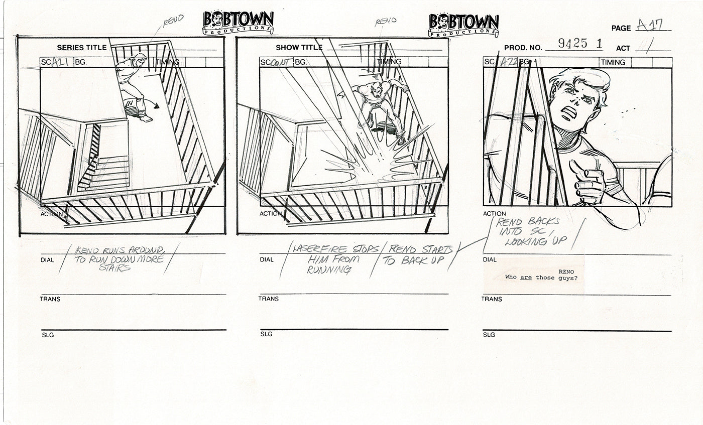 Jim Lee Wildc.a.t.s. Wildcats Production Animation Storyboard Nelvana 1994-5 D1-019