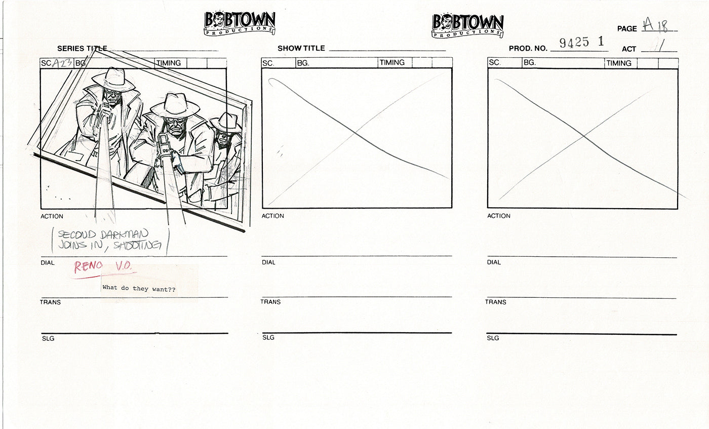 Jim Lee Wildc.a.t.s. Wildcats Production Animation Storyboard Nelvana 1994-5 D1-020