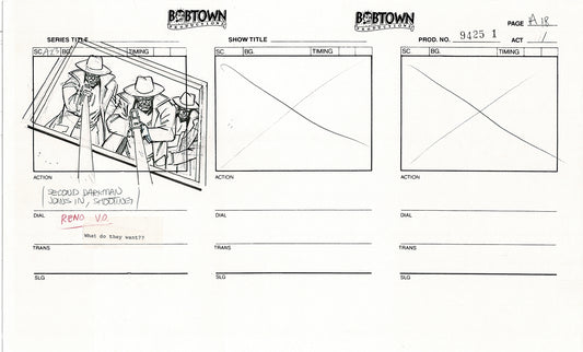 Jim Lee Wildc.a.t.s. Wildcats Production Animation Storyboard Nelvana 1994-5 D1-020