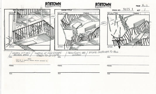 Jim Lee Wildc.a.t.s. Wildcats Production Animation Storyboard Nelvana 1994-5 D1-021