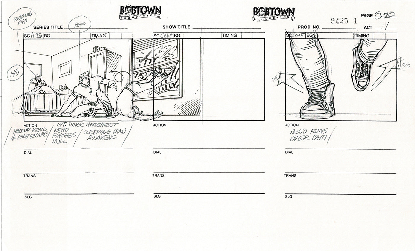 Jim Lee Wildc.a.t.s. Wildcats Production Animation Storyboard Nelvana 1994-5 D1-022