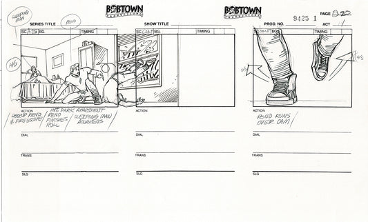 Jim Lee Wildc.a.t.s. Wildcats Production Animation Storyboard Nelvana 1994-5 D1-022