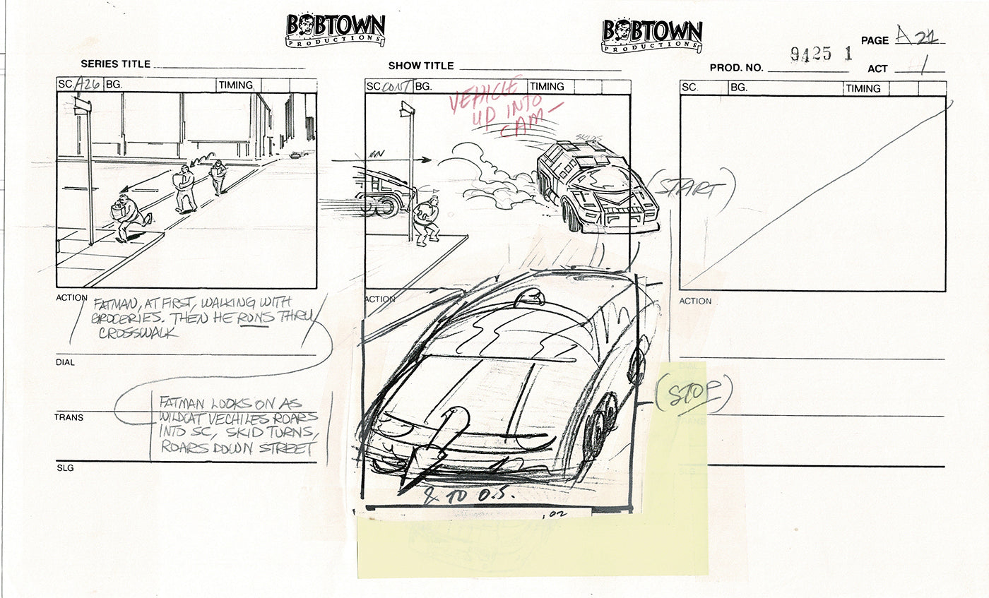 Jim Lee Wildc.a.t.s. Wildcats Production Animation Storyboard Nelvana 1994-5 D1-023
