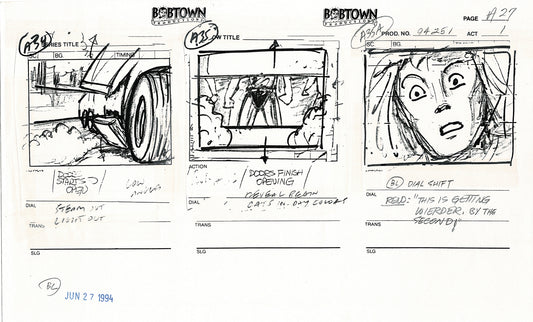 Jim Lee Wildc.a.t.s. Wildcats Production Animation Storyboard Nelvana 1994-5 D1-030