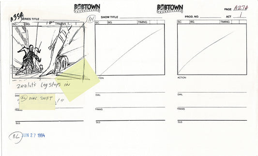 Jim Lee Wildc.a.t.s. Wildcats Production Animation Storyboard Nelvana 1994-5 D1-031