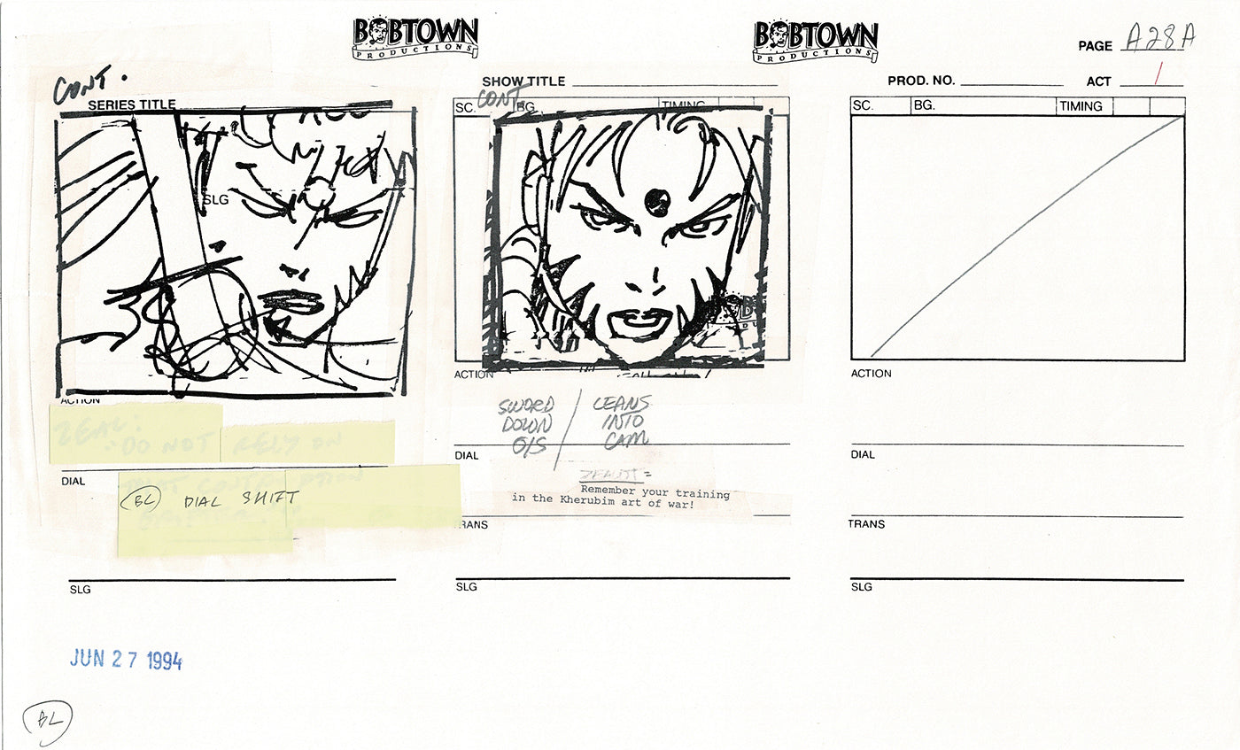 Jim Lee Wildc.a.t.s. Wildcats Production Animation Storyboard Nelvana 1994-5 D1-033