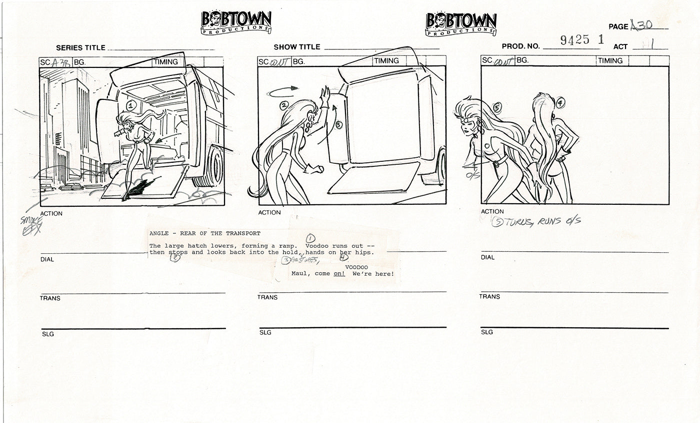 Jim Lee Wildc.a.t.s. Wildcats Production Animation Storyboard Nelvana 1994-5 D1-035