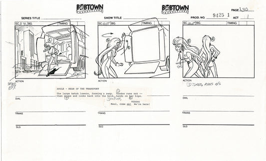 Jim Lee Wildc.a.t.s. Wildcats Production Animation Storyboard Nelvana 1994-5 D1-035