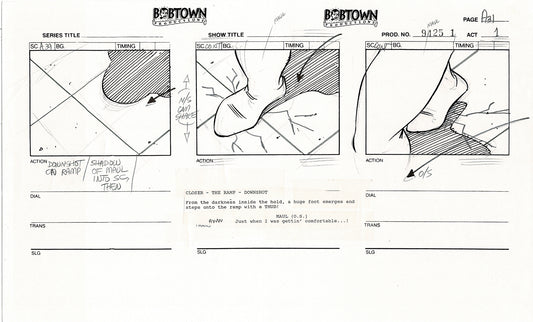 Jim Lee Wildc.a.t.s. Wildcats Production Animation Storyboard Nelvana 1994-5 D1-036