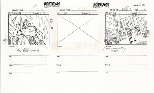 Jim Lee Wildc.a.t.s. Wildcats Production Animation Storyboard Nelvana 1994-5 D1-037