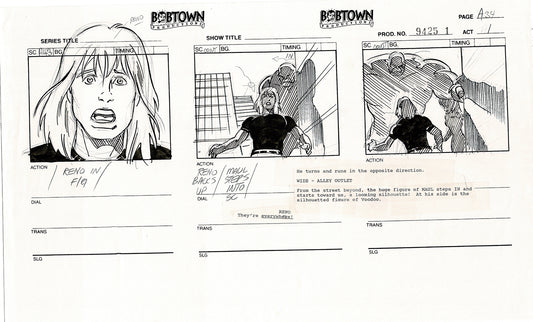 Jim Lee Wildc.a.t.s. Wildcats Production Animation Storyboard Nelvana 1994-5 D1-039