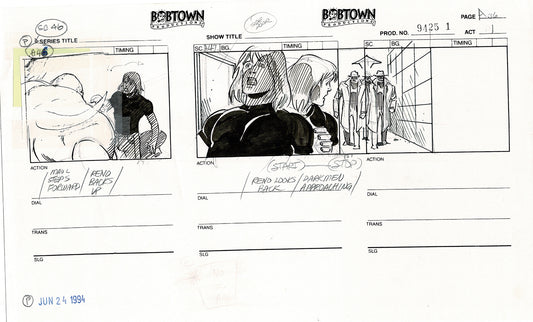Jim Lee Wildc.a.t.s. Wildcats Production Animation Storyboard Nelvana 1994-5 D1-041