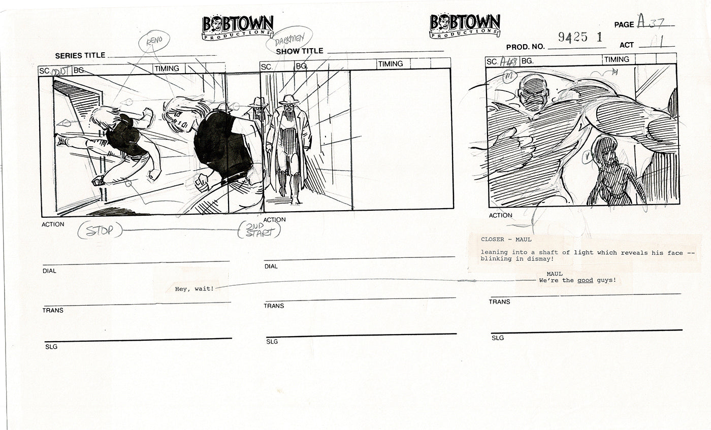 Jim Lee Wildc.a.t.s. Wildcats Production Animation Storyboard Nelvana 1994-5 D1-042