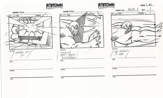 Jim Lee Wildc.a.t.s. Wildcats Production Animation Storyboard Nelvana 1994-5 D1-045