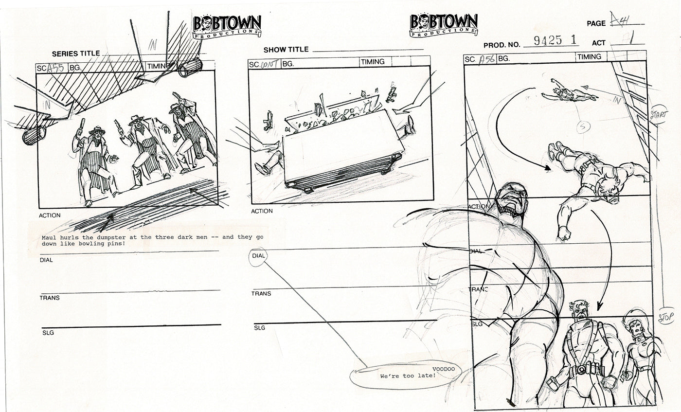 Jim Lee Wildc.a.t.s. Wildcats Production Animation Storyboard Nelvana 1994-5 D1-046