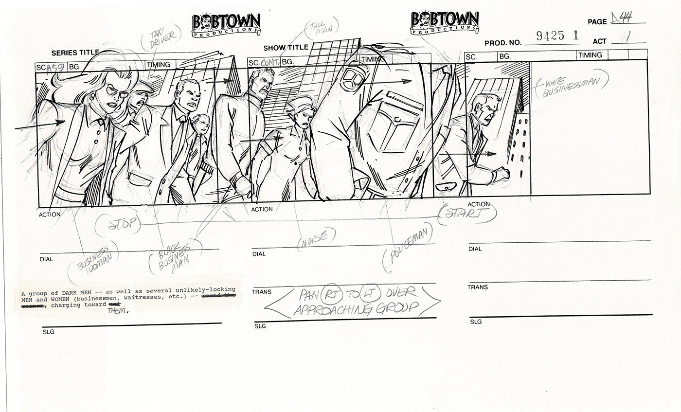 Jim Lee Wildc.a.t.s. Wildcats Production Animation Storyboard Nelvana 1994-5 D1-049