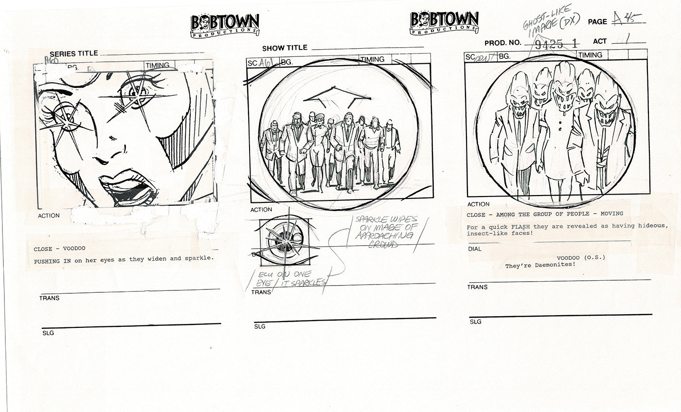 Jim Lee Wildc.a.t.s. Wildcats Production Animation Storyboard Nelvana 1994-5 D1-050