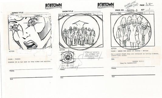 Jim Lee Wildc.a.t.s. Wildcats Production Animation Storyboard Nelvana 1994-5 D1-050