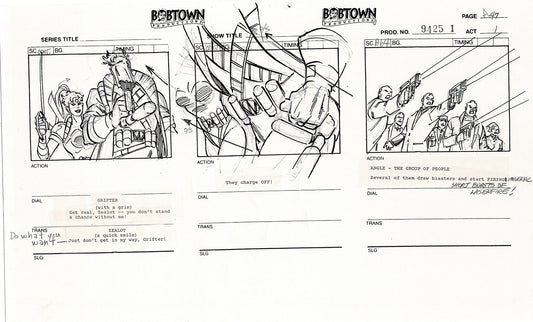 Jim Lee Wildc.a.t.s. Wildcats Production Animation Storyboard Nelvana 1994-5 D1-052