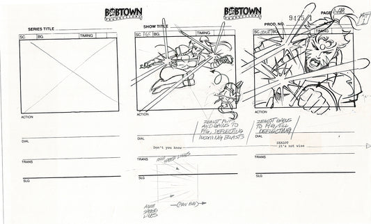 Jim Lee Wildc.a.t.s. Wildcats Production Animation Storyboard Nelvana 1994-5 D1-053