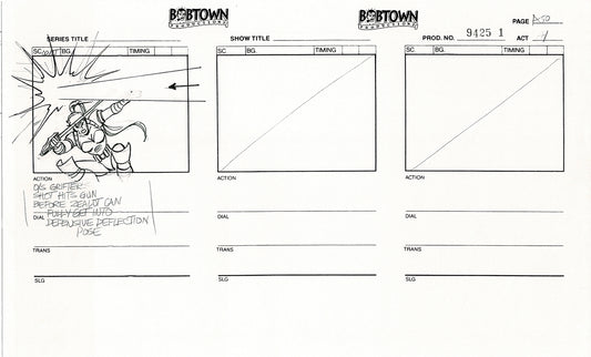 Jim Lee Wildc.a.t.s. Wildcats Production Animation Storyboard Nelvana 1994-5 D1-055