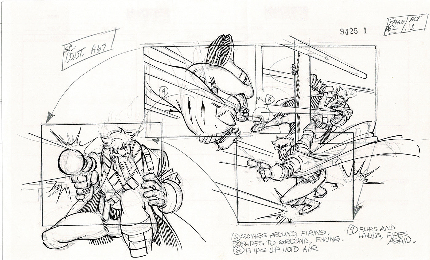 Jim Lee Wildc.a.t.s. Wildcats Production Animation Storyboard Nelvana 1994-5 D1-057